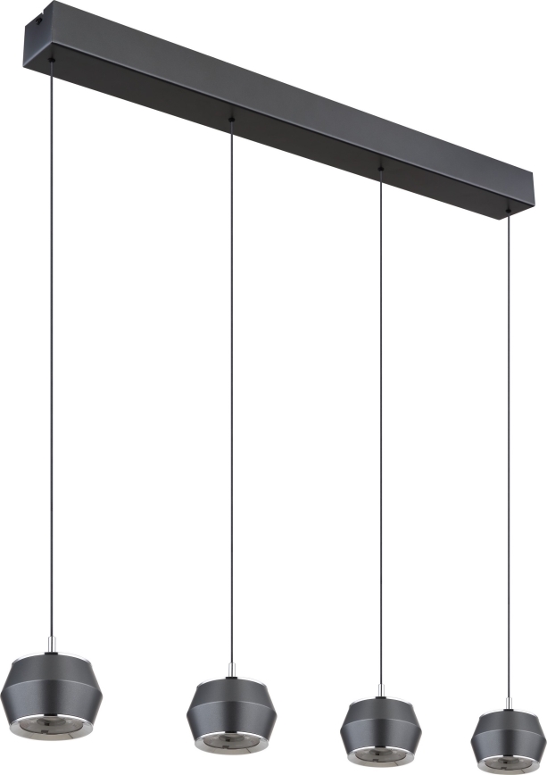 Globo - LED ljuskrona med textilsladd 4xLED/6W/230V
