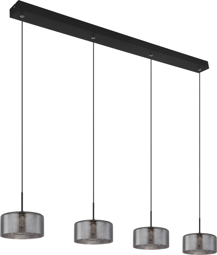 Globo - LED ljuskrona med textilsladd 4xLED/8W/230V
