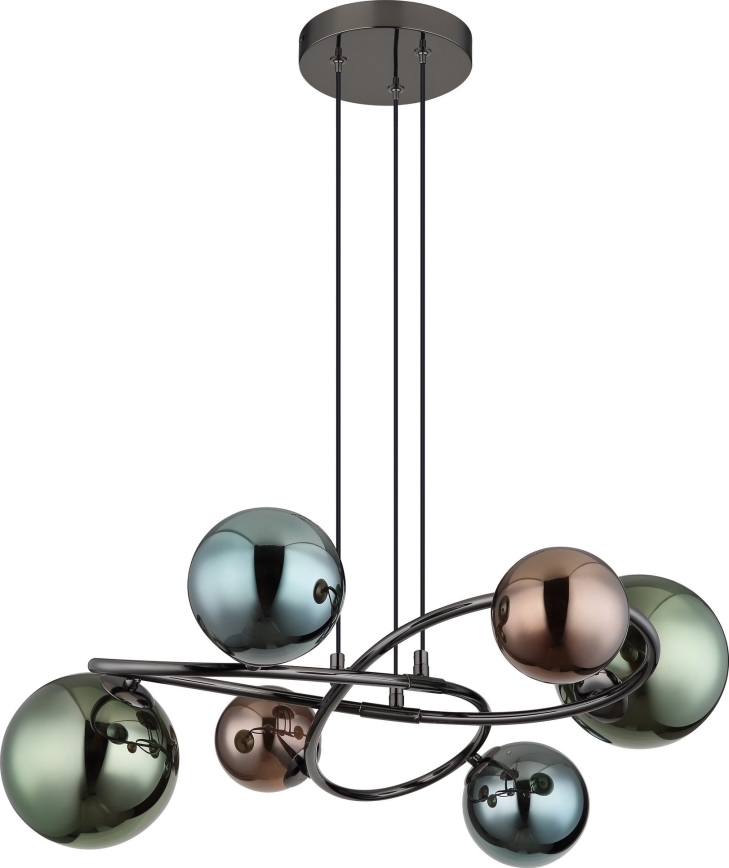 Globo - LED ljuskrona med textilsladd 6xG9/3,5W/230V