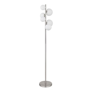Globo - LED ljuskrona med textilsladd 6xG9/3,5W/230V vit