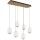Globo - LED ljuskrona med textilsladd 6xLED/6,7W/230V