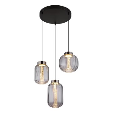 Globo - LED ljuskrona med textilsladd LED/23W/230V