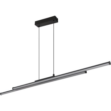 Globo - LED ljuskrona med textilsladd LED/24W/230V 3000K svart