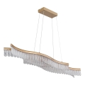 Globo - LED ljuskrona med textilsladd LED/35W/230V 3200K guld