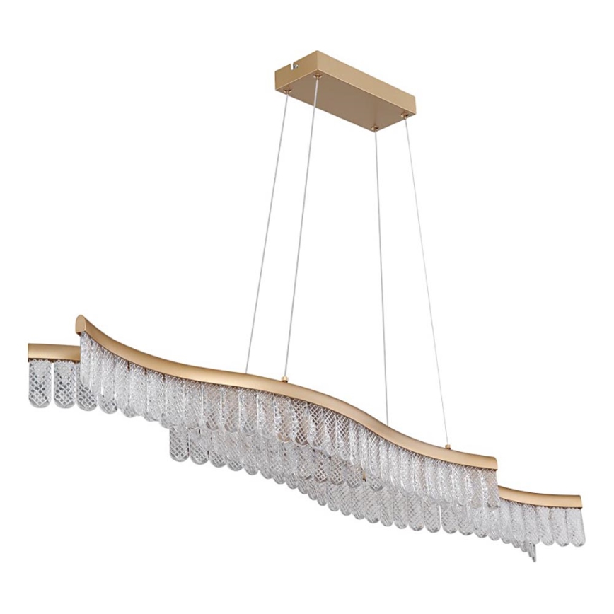 Globo - LED ljuskrona med textilsladd LED/35W/230V 3200K guld