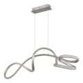 Globo - LED ljuskrona med textilsladd LED/40W/230V matt krom