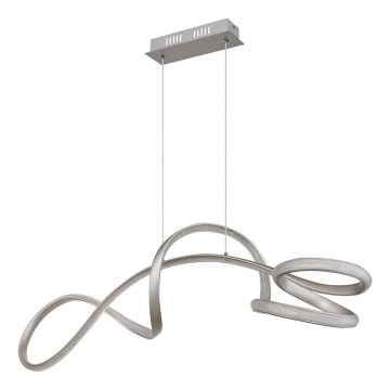 Globo - LED ljuskrona med textilsladd LED/40W/230V matt krom