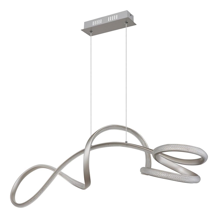 Globo - LED ljuskrona med textilsladd LED/40W/230V matt krom