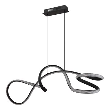 Globo - LED ljuskrona med textilsladd LED/40W/230V svart