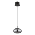 Globo - LED ljuskrona med textilsladd LED/6W/230V svart
