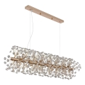 Globo - LED-ljuskrona på vajer 12xG9/3,5W/230V guld