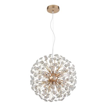 Globo - LED-ljuskrona på vajer 8xG9/3,5W/230V Ø 40 cm guld