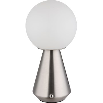 Globo - LED Ljusreglerad beröring utomhus bordslampa LED/1,5W/5V 3000/4500/6500K 1800 mAh IP41 matt krom