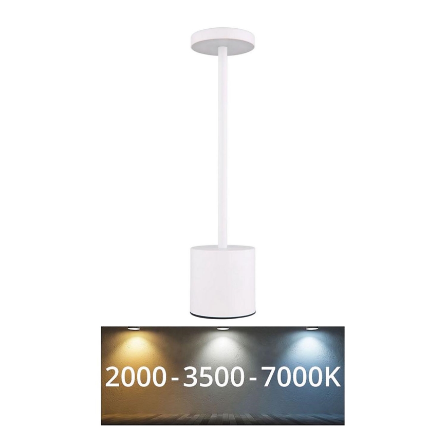 Globo - LED ljusreglerad bordslampa touch LED/1,2W/3,7V 2000K/3500K/7000K 1200 mAh USB vit