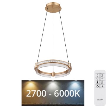 Globo - LED Ljusreglerad kristall ljuskrona på snöre LED/36W/230V 2700K-6000K + fjärrkontroll