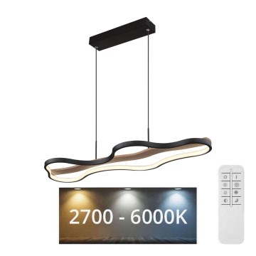 Globo - LED ljusreglerad ljuskrona på textilsladd LED/30W/230V 2700-6000K + fjärrkontroll