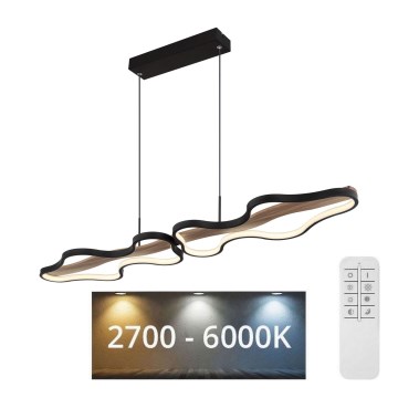Globo - LED ljusreglerad ljuskrona på textilsladd LED/36W/230V 2700-6000K + fjärrkontroll