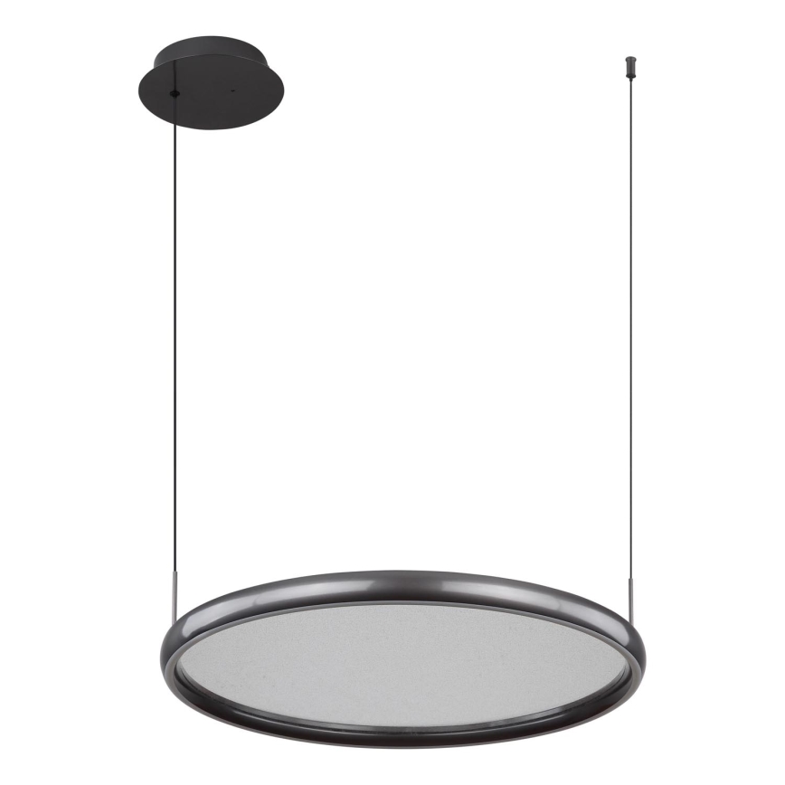 Globo - LED ljusreglerad ljuskrona på textilsladd LED/36W/230V 2700-6000K svart + fjärrkontroll