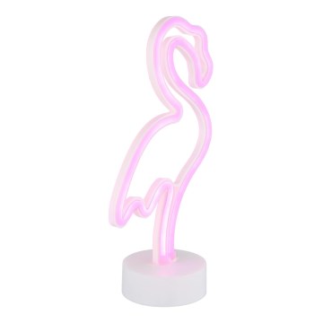 Globo - LED Neon bord dekoration LED/2W/3xAA flamingo