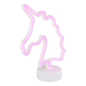 Globo - LED Neonbordslampa LED/2W/3xAA enhörning