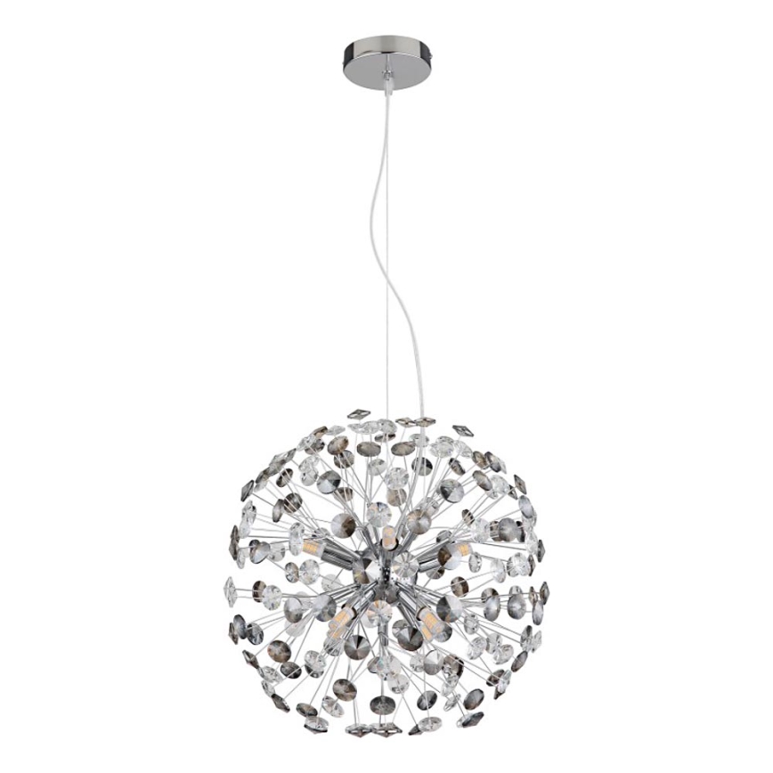 Globo - LED-pendel med vajerupphängning 8xG9/3,5W/230V polerad krom