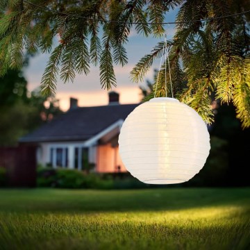 Globo - LED Pendellampa med solceller LED/0,5W/3V IP44 vit