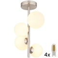 Globo - LED pendelljuskrona 4xG9/3W/230V matt krom