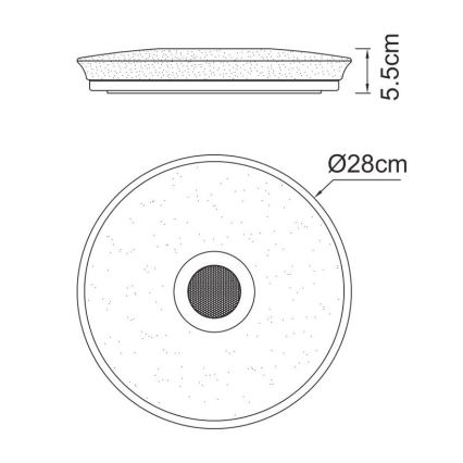 Globo - LED RGBW Dimbar badrumsbelysning med en högtalare LED/18W/230V 3000-6500K IP44 + fjärrkontroll