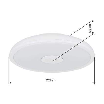 Globo - LED RGBW Dimbar badrumsbelysning med en högtalare LED/18W/230V 3000-6500K IP44 + fjärrkontroll