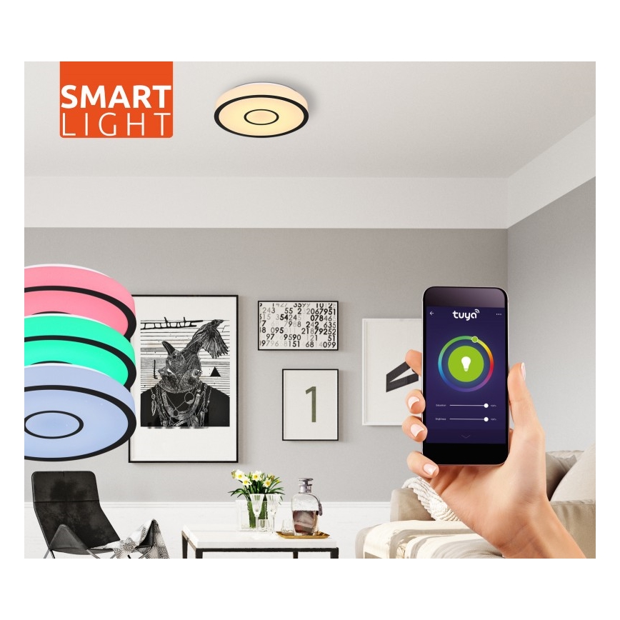 Globo - LED RGB Dimbar badrumslampa LED/30W/230V IP44 Wi-Fi Tuya + fjärrkontroll