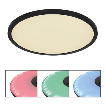 Globo - LED RGB Ljusreglerad vägglampa för badrum LED/21W/230V 3000-6000K + fjärrkontroll IP44 svart