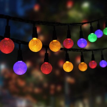 Globo - LED RGB Solcell kedja 20xLED/0,06W/3V 770 cm IP44