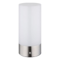 Globo - LED RGBW Dimbart touch-utomhusbordslampa LED/1,8W/5V 1500 mAh IP44 matt krom