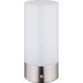 Globo - LED RGBW Ljusreglerad beröring utomhus bordslampa LED/1,8W/5V 1500 mAh IP44 matt krom