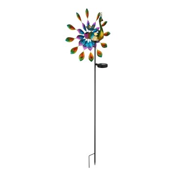Globo - LED Solcell dekoration LED/0,06W/3V IP44 påfågel