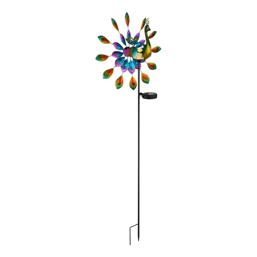 Globo - LED Solcell dekoration LED/0,06W/3V IP44 påfågel