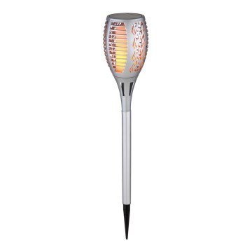 Globo - LED Solcellsbelysning LED/3,6W/3V 1800K IP44 skinande krom