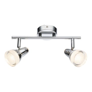 Globo - LED spotlight 2xLED/4W/230V skinande krom