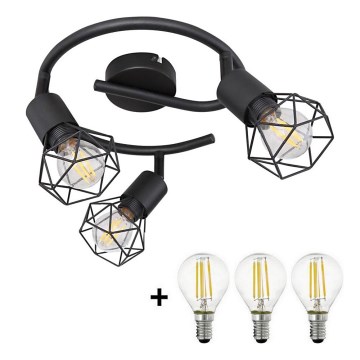Globo - LED spotlight 3xE14/6W/230V svart