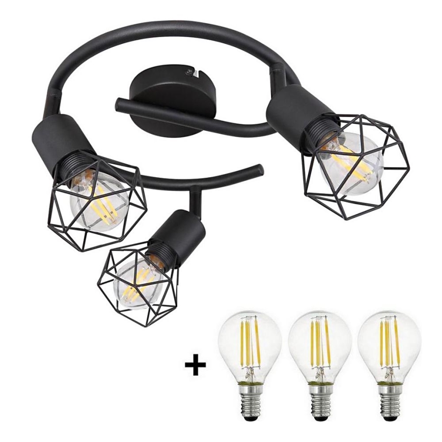 Globo - LED spotlight 3xE14/6W/230V svart