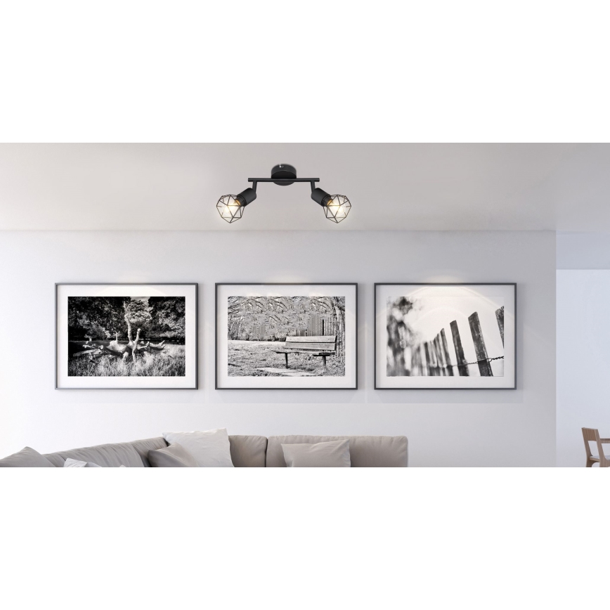 Globo - LED spotlight 2xE14/6W/230V svart