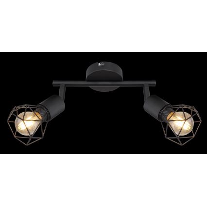 Globo - LED spotlight 2xE14/6W/230V svart