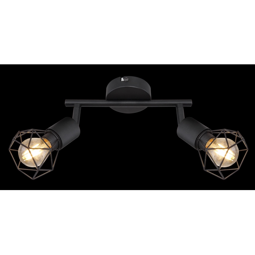 Globo - LED spotlight 2xE14/6W/230V svart