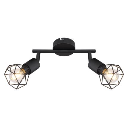Globo - LED spotlight 2xE14/6W/230V svart