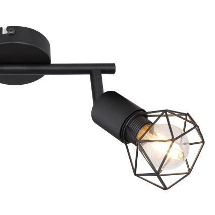 Globo - LED spotlight 2xE14/6W/230V svart