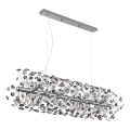 Globo - LED-takkrona på stållina 12xG9/3,5W/230V blank krom