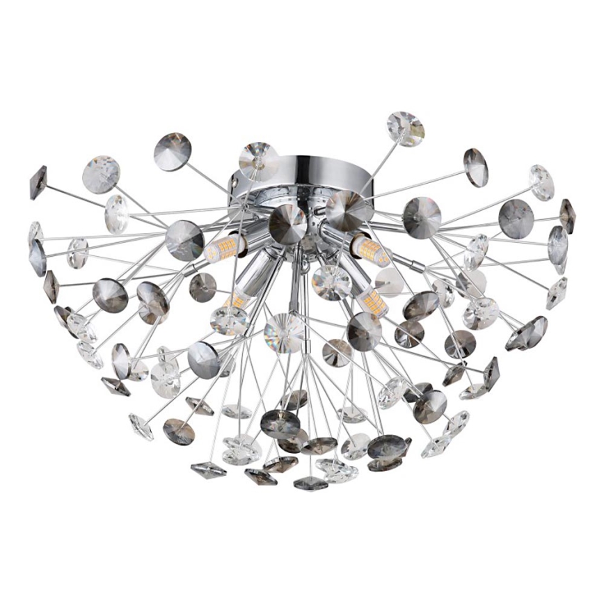 Globo - LED taklampa 4xG9/3,5W/230V diameter 45 cm skinande krom