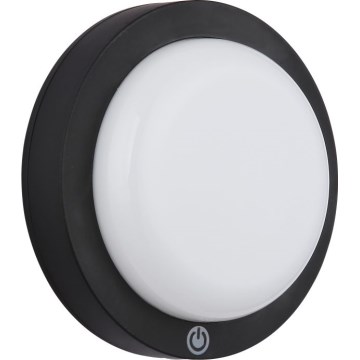 Globo - LED Uppladdningsbar beröring vägglampa LED/1,2W/3,7V diameter 15 cm 1800 mAh svart
