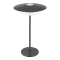 Globo - LED Utomhusbordslampa med laddning, touch, LED/3W/3,7V 1800/2700/3000K IP44 1800 mAh grå