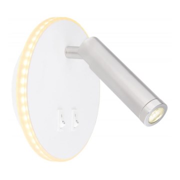 Globo - LED vägg spotlight  LED/6W + LED/1W/230V